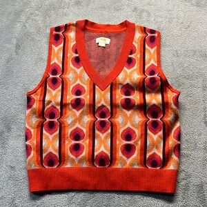 Maeve patterned sweater vest size large